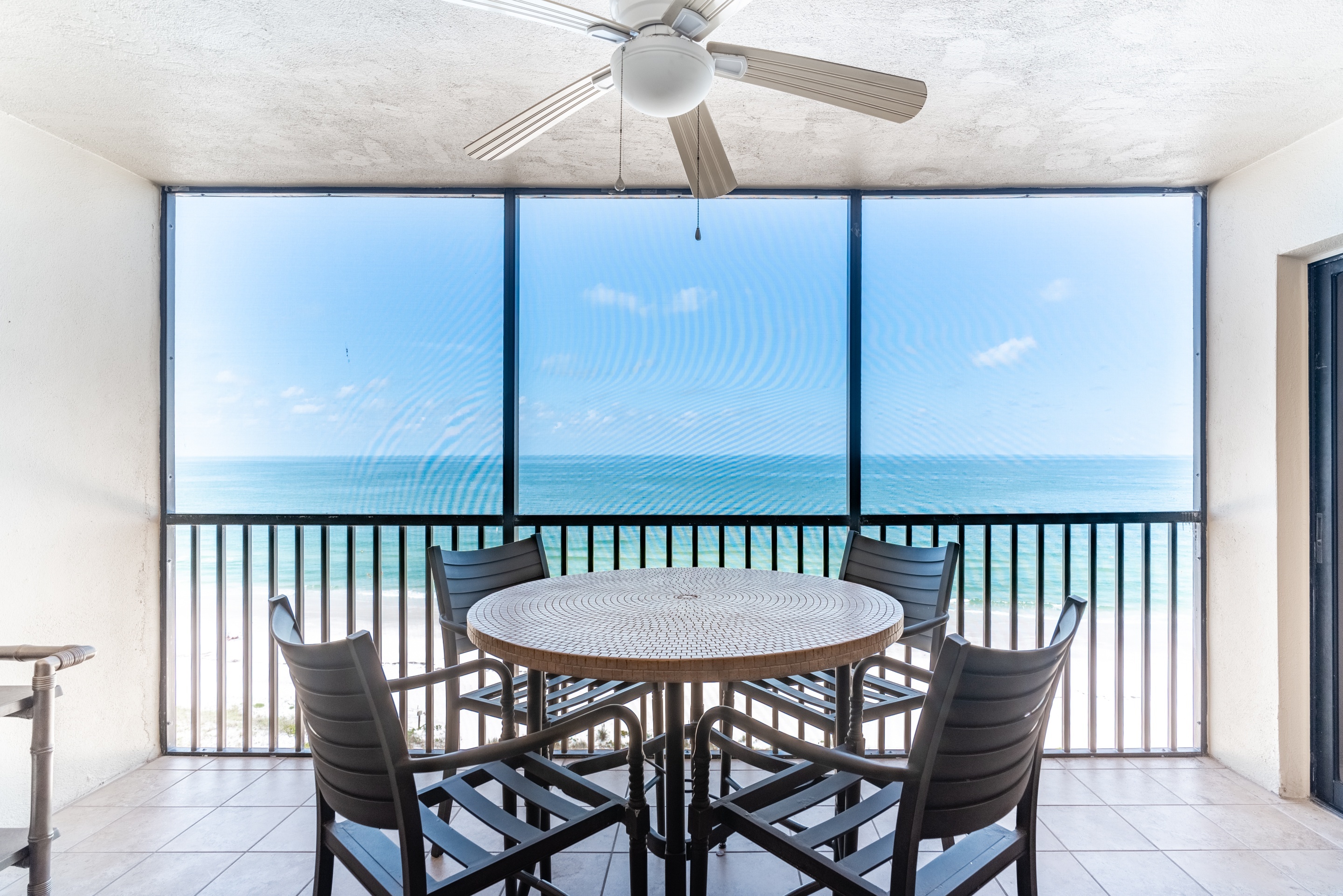 Reflections Gulf Front Condo Directly On The Ocean RedAwning