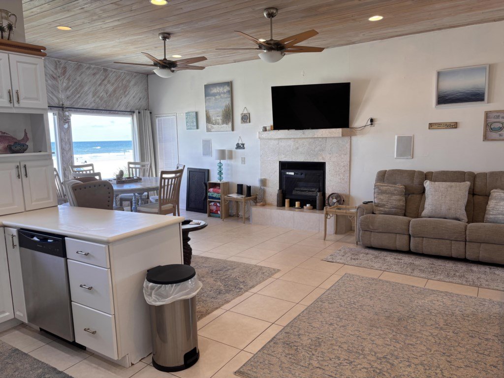 Ocean Front Beach Home walking distance to Flagler Vacation Rental in New Smyrna Beach - RedAwning