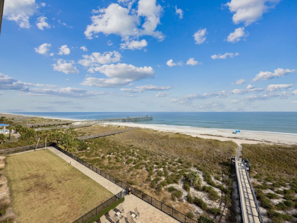 Beach Cottage Look Condo, Ocean View from Spacious Balcony Vacation Rental in Fernandina Beach - RedAwning