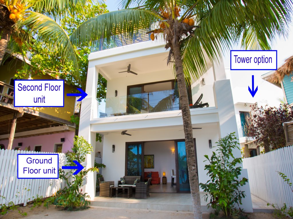 Bella Luna Beach House 1 Bedroom two story tower Vacation Rental in West End - RedAwning
