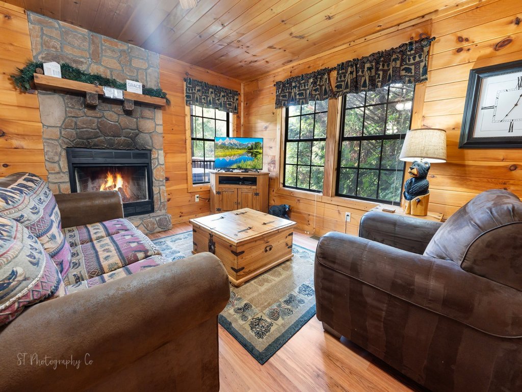 Paw Prints Secluded Mountain View Cabin with Hot Tub and Pool Table Vacation Rental in Sevierville - RedAwning
