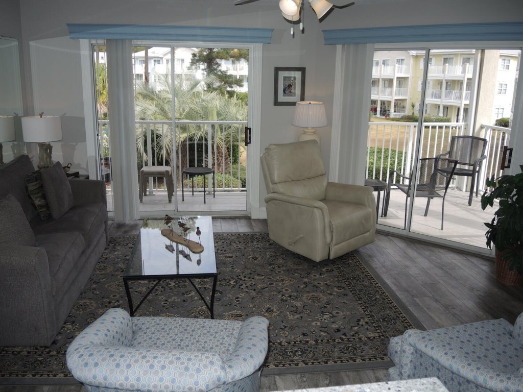 Brunswick Plantation Resort Villa 308 with Sleek Interior and Golf Course Onsite Vacation Rental in Calabash - RedAwning