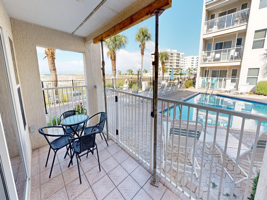 Poolside Villas 101 is a ground floor 2 BR with easy access to pool and jetties Vacation Rental in Destin - RedAwning