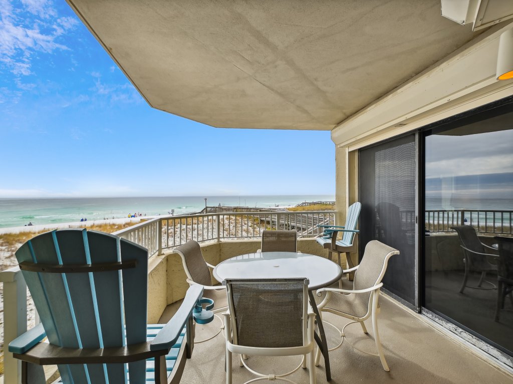 IR 102 is a large 2 BR on the Gulf with free beach set up for 2 (seasonal) Vacation Rental in Destin - RedAwning