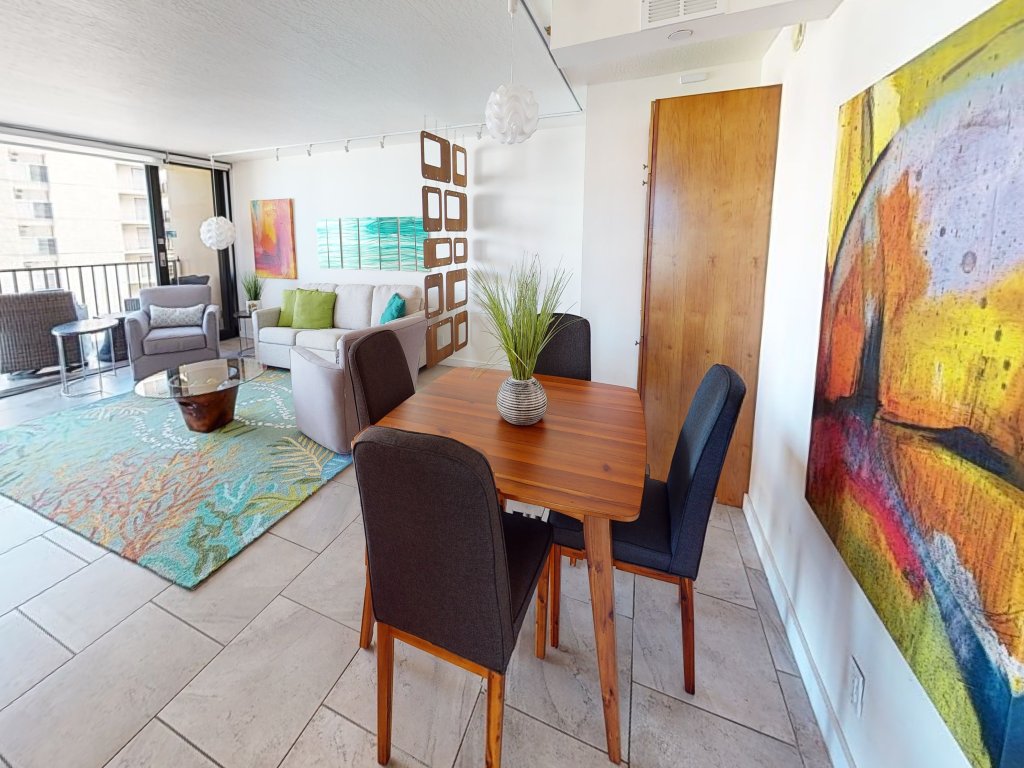 Artsy 32nd Floor Condo with Modern Furnishings & Gorgeous Ocean Views Vacation Rental in Honolulu - RedAwning