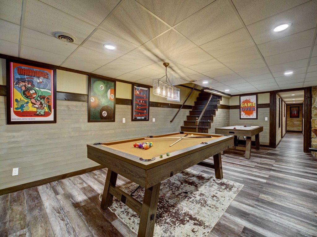 Rebel Retreat Cabin with Stadium Seating Home Theater Vacation Rental in Sevierville - RedAwning