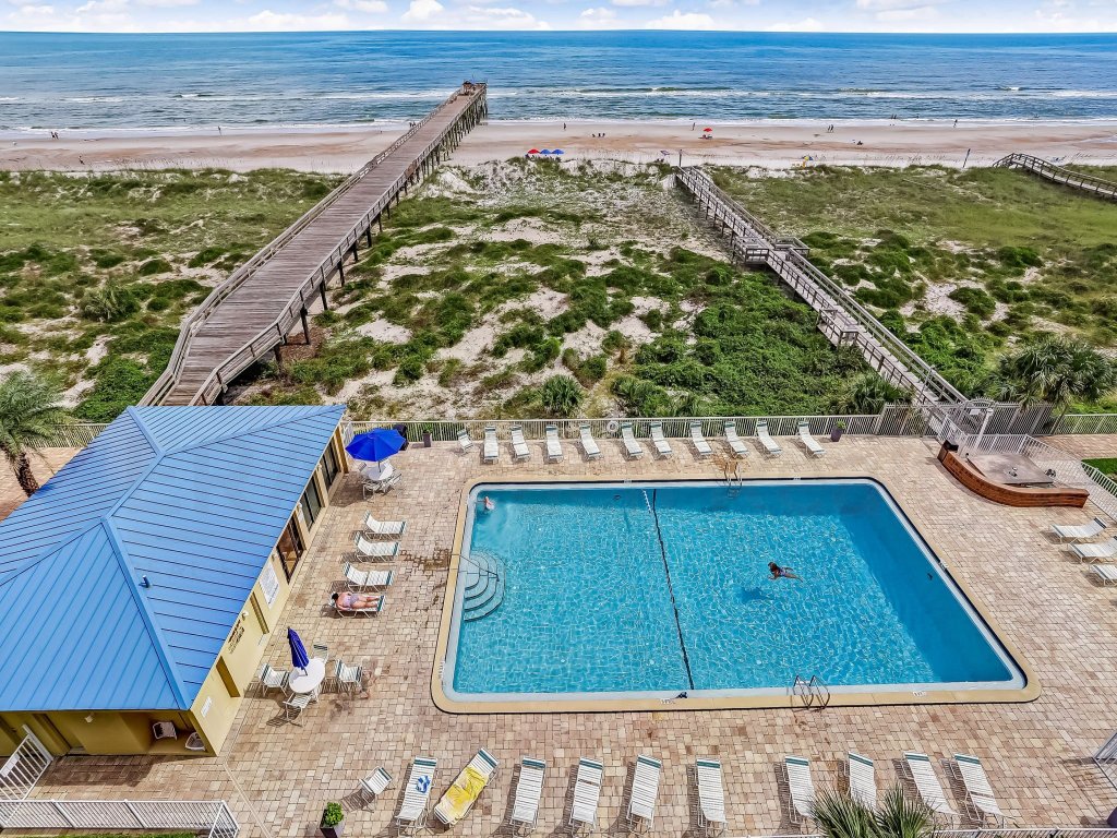 Oceanfront Condo with Oceanside Pool and Private Fishing Pier Access Vacation Rental in Fernandina Beach - RedAwning