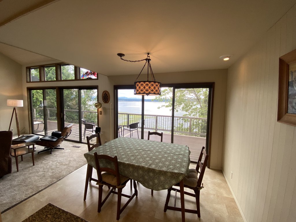 PNW MCM 155ft Private Waterfront Gem on Raft Island w/Hot Tub Vacation Rental in Washington - RedAwning