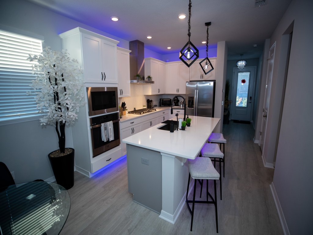 Newly Constructed Modern Pet Friendly Zen Home w/ Private Home Theater & Hot Tub! Vacation Rental in Orlando - RedAwning
