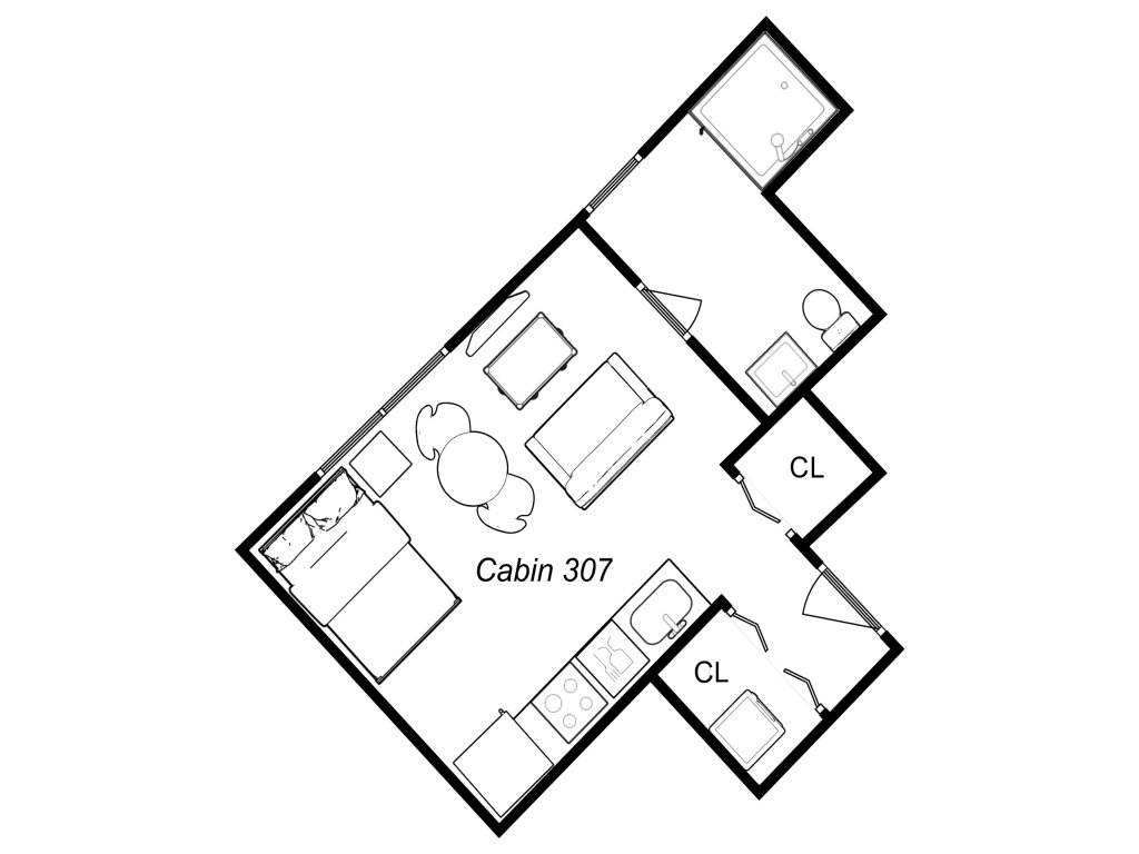 Cabin 307 at 747 Lofts Vacation Rental in Chicago - RedAwning