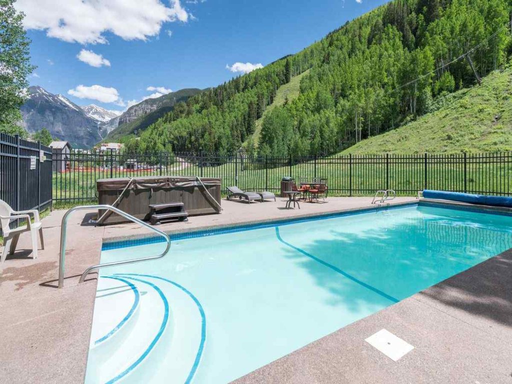 Sunny Condo, Box Canyon Views, Pool & Hot Tub Vacation Rental in Telluride - RedAwning