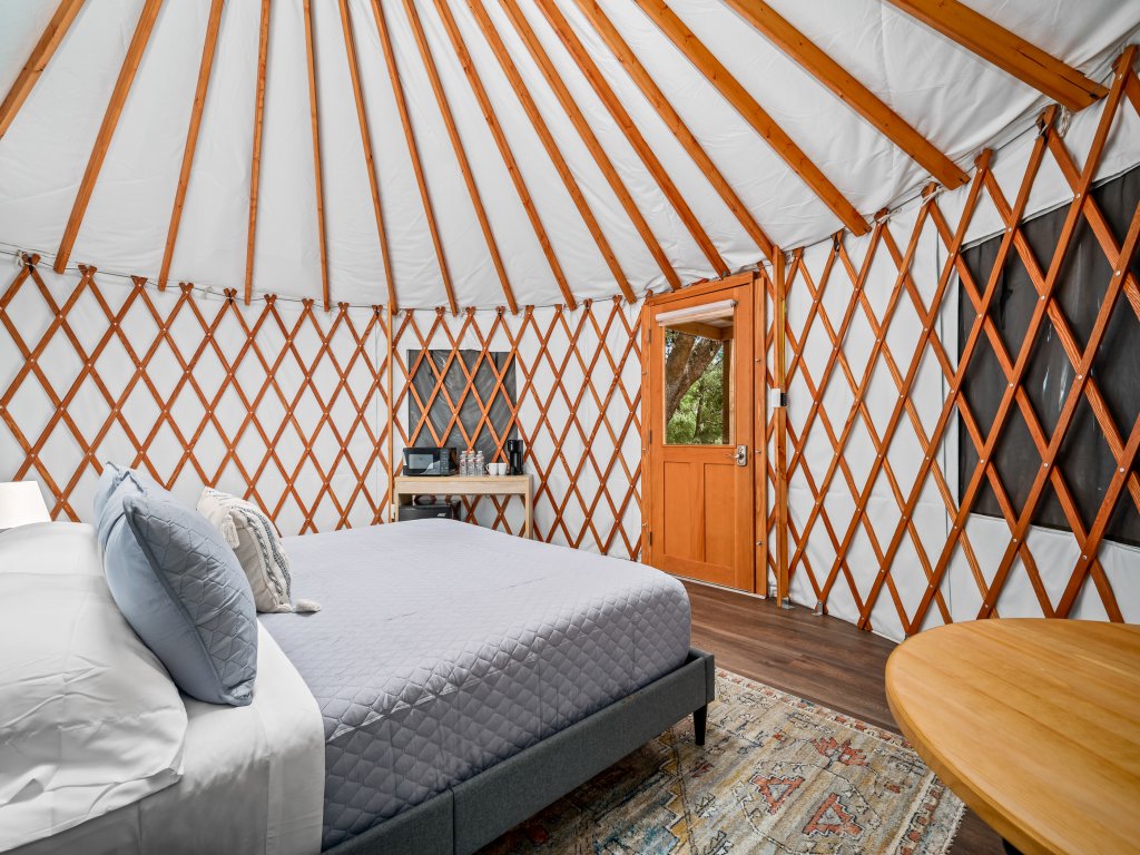 OT 3515H Texas Yurt Haus Horned Frog Vacation Rental in New Braunfels - RedAwning