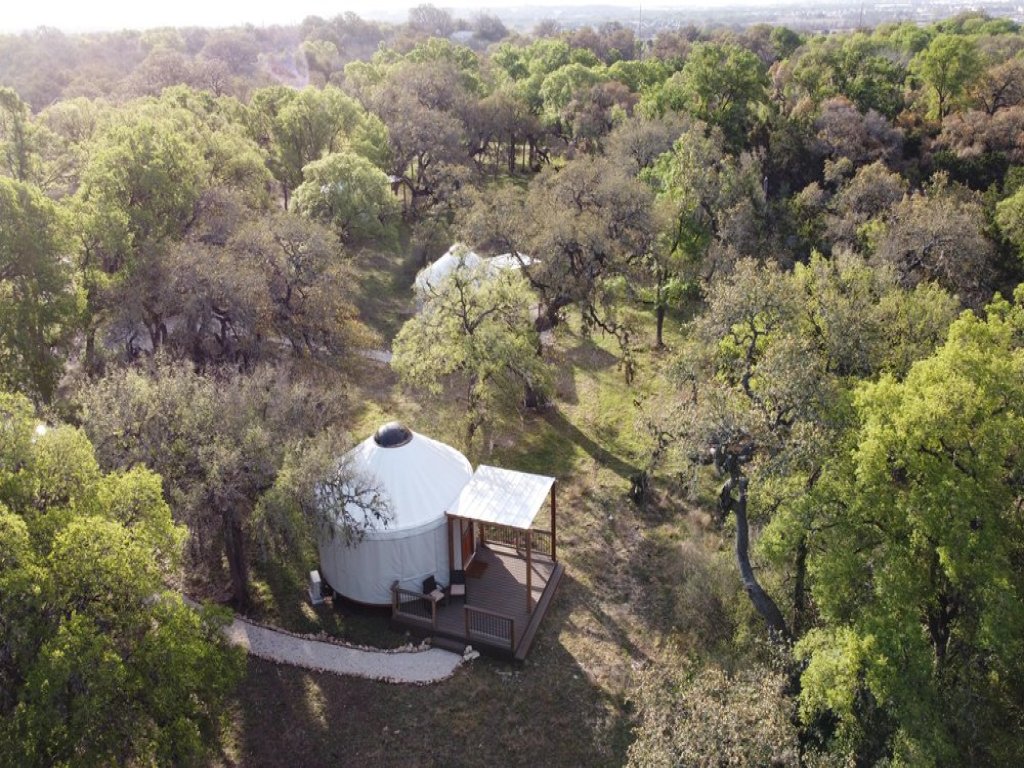 OT 3515H Texas Yurt Haus Horned Frog Vacation Rental in New Braunfels - RedAwning