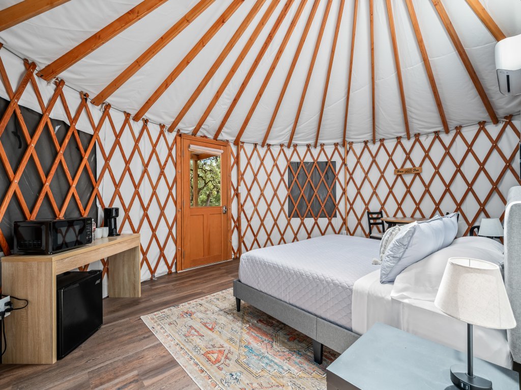 OT 3515E Texas Yurt Haus 5 Yurts! Vacation Rental in New Braunfels - RedAwning