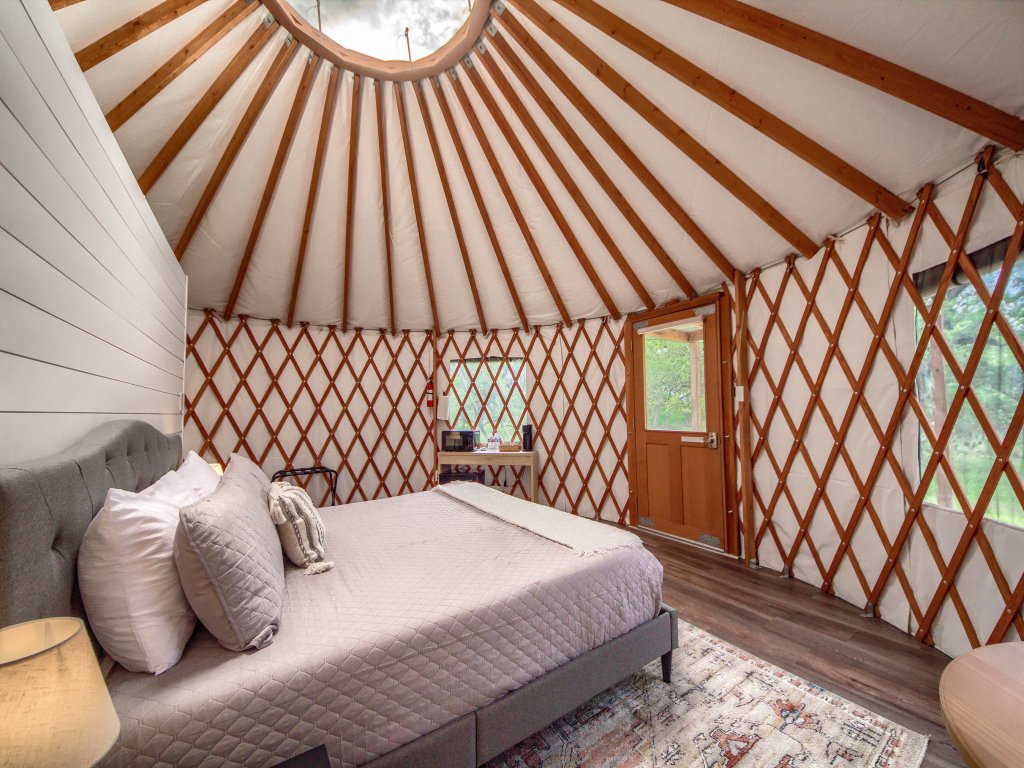 OT 3515B Texas Yurt Haus Buffalo Vacation Rental in New Braunfels - RedAwning