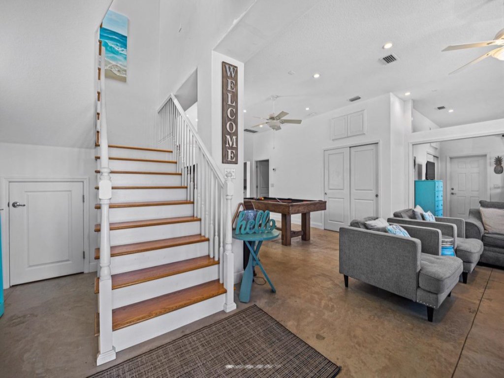 Beach Arcade 4BR Home with Pool & Grill-Sleeps 12 Vacation Rental in Palm Coast - RedAwning