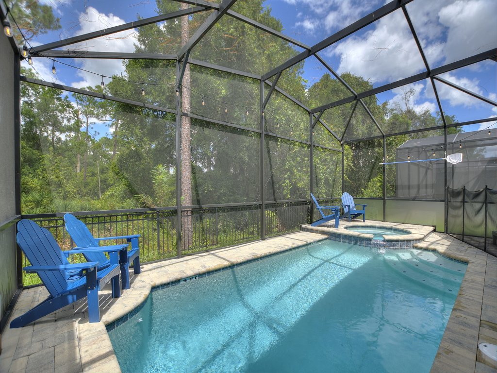Rear View, Spa, Games Room, Pet Friendly, Premium Resort Vacation Rental in Kissimmee - RedAwning