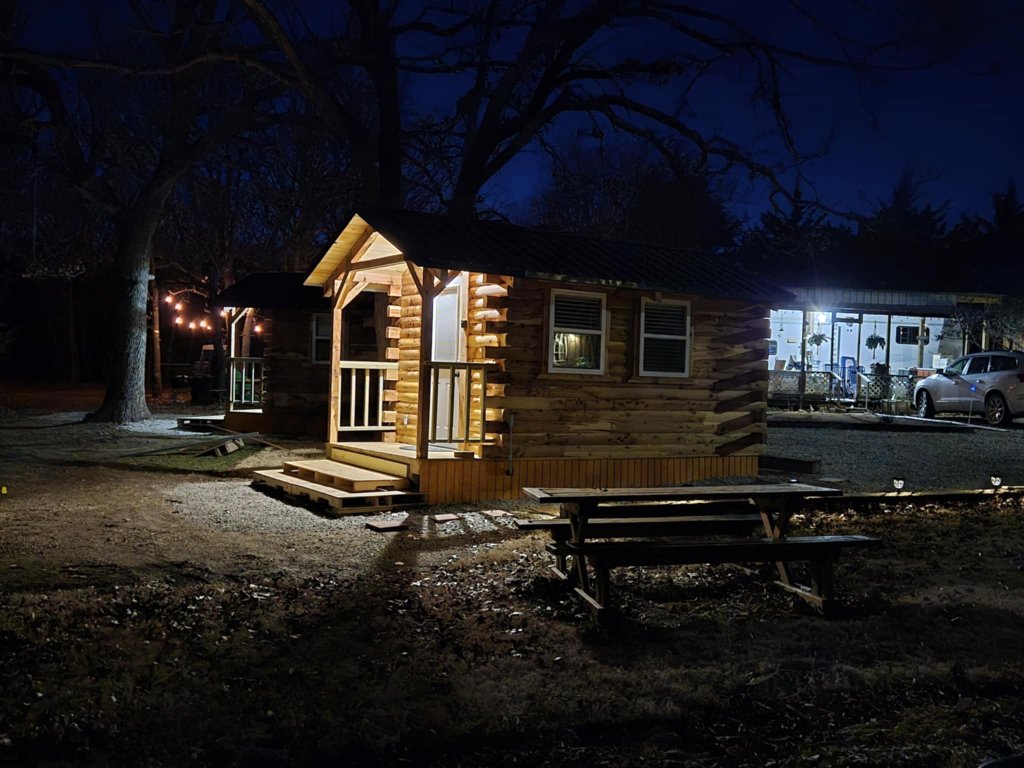 #4 - Amish Log Camping Cabin Walk to the Water Vacation Rental in Kansas - RedAwning