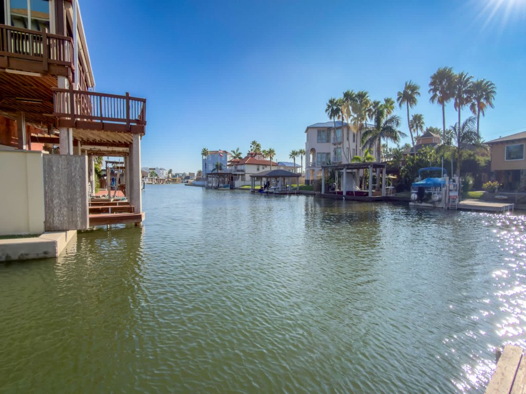 Channel  views  Private Boat Slip  Pool & Patio Vacation Rental in South Padre Island - RedAwning