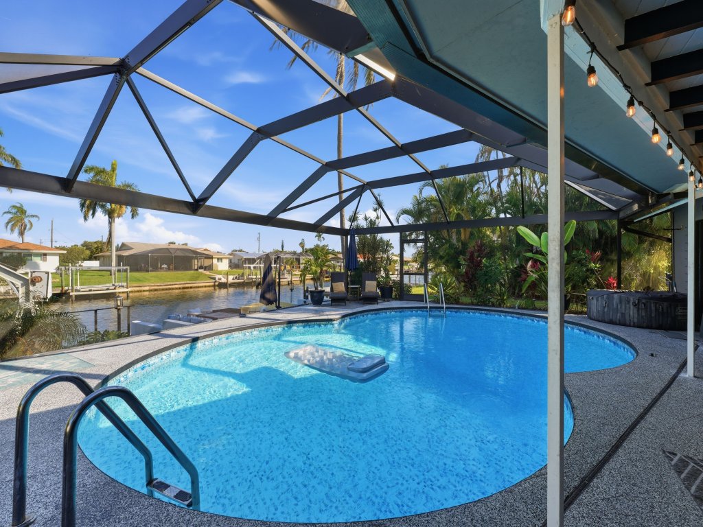 Waterfront Luxury Micro Resort Heated Salt Pool Vacation Rental in Cape Coral - RedAwning