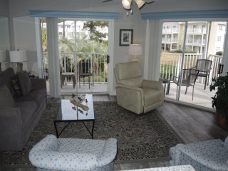 Brunswick Plantation Resort Villa 308 with Sleek Interior and Golf Course Onsite
